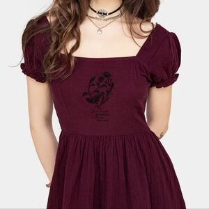 Disturbia Frances Burgundy Mini Dress